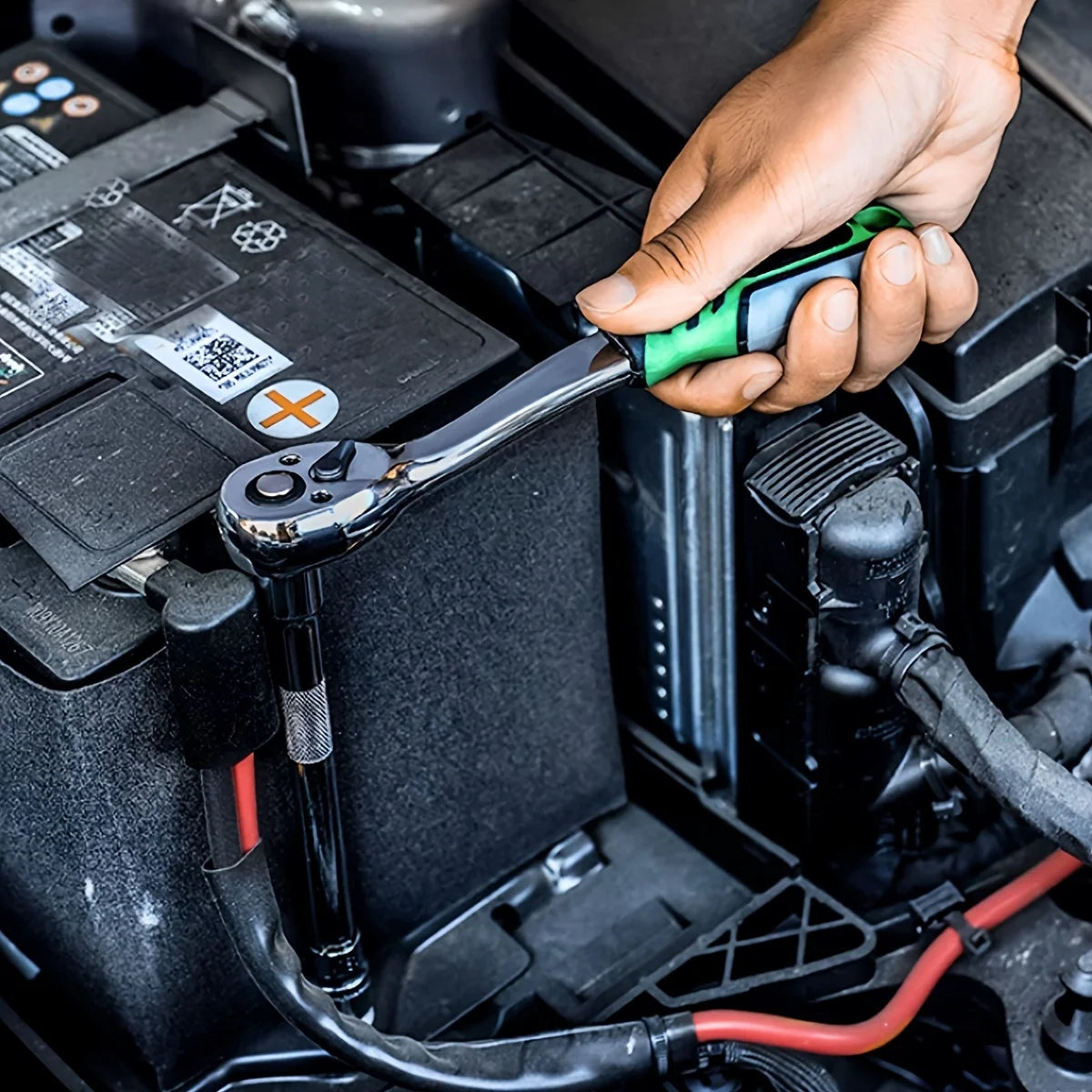 72-Zahn Steckschlüssel Set 1/4"-3/8"-1/2" Ratschen Werkzeug Kompaktes Auto Reparatur Set