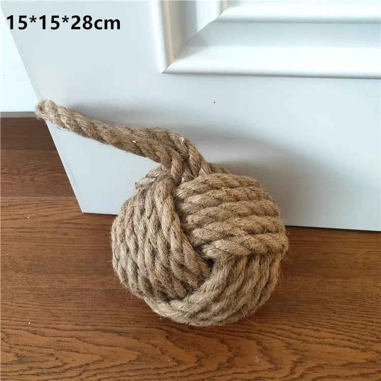 Türstopper im Mediterranen Stil – Dekorativer Seilball Türhalter | Kreatives Rustikales Design für Zuhause, Restaurants & Bars