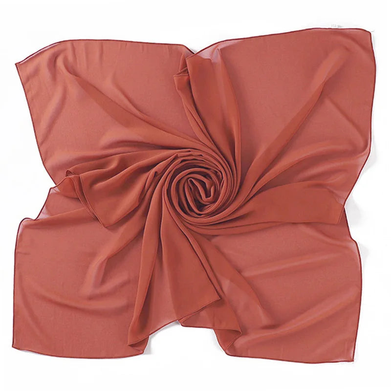 85×85CM Kopftuch – Damen Quadrat Hijab | Muslimisches Einfarbiges Kopftuch, Modischer Schal & Unterkopftuch