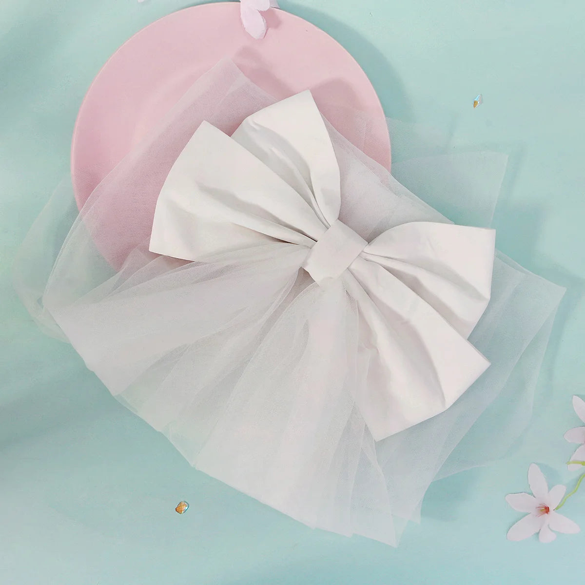 Braut Doppel Schicht Schleier mit Schleife – Elegantes Hochzeits Haaraccessoire Kaufschwan®