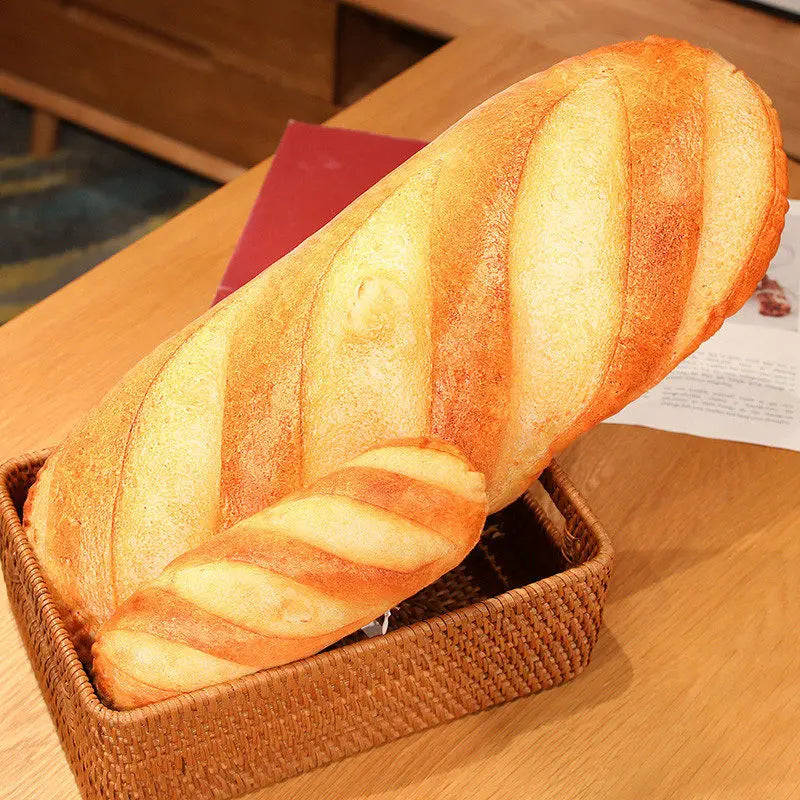 Französisches Baguette Plüschkissen | Weiches Gefülltes Lebensmittel Plüschie | 20-100cm | Partydeko, Schlafbegleiter & Geschenk Kaufschwan®