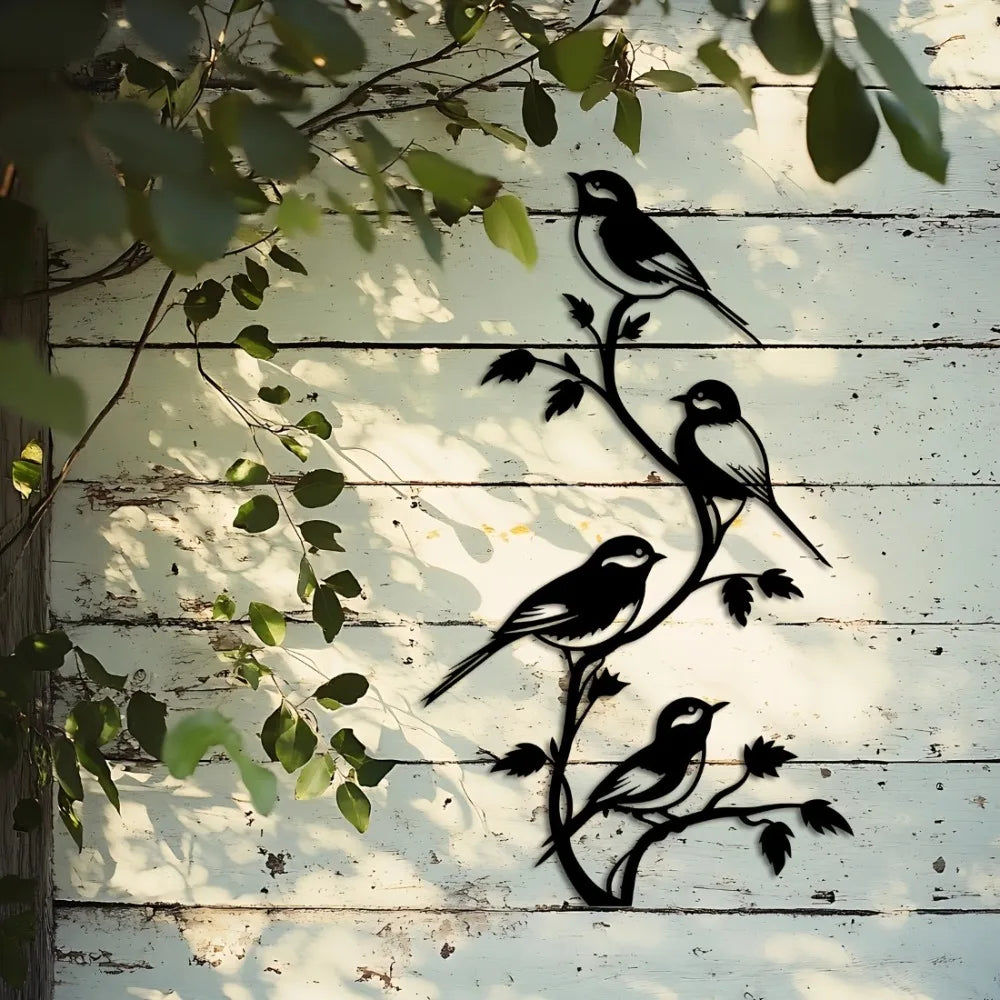 2D Flache Retro Metall Vogel Silhouette Wanddekoration – Handgefertigte Laser-Cut Kunst Kaufschwan®