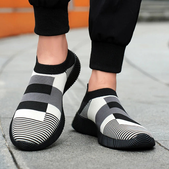 Damen Vulcanized Slip-On Sneaker – Hochwertige Freizeitschuhe | Bequeme Loafer für Spaziergänge | Übergrößen bis 44 Kaufschwan®