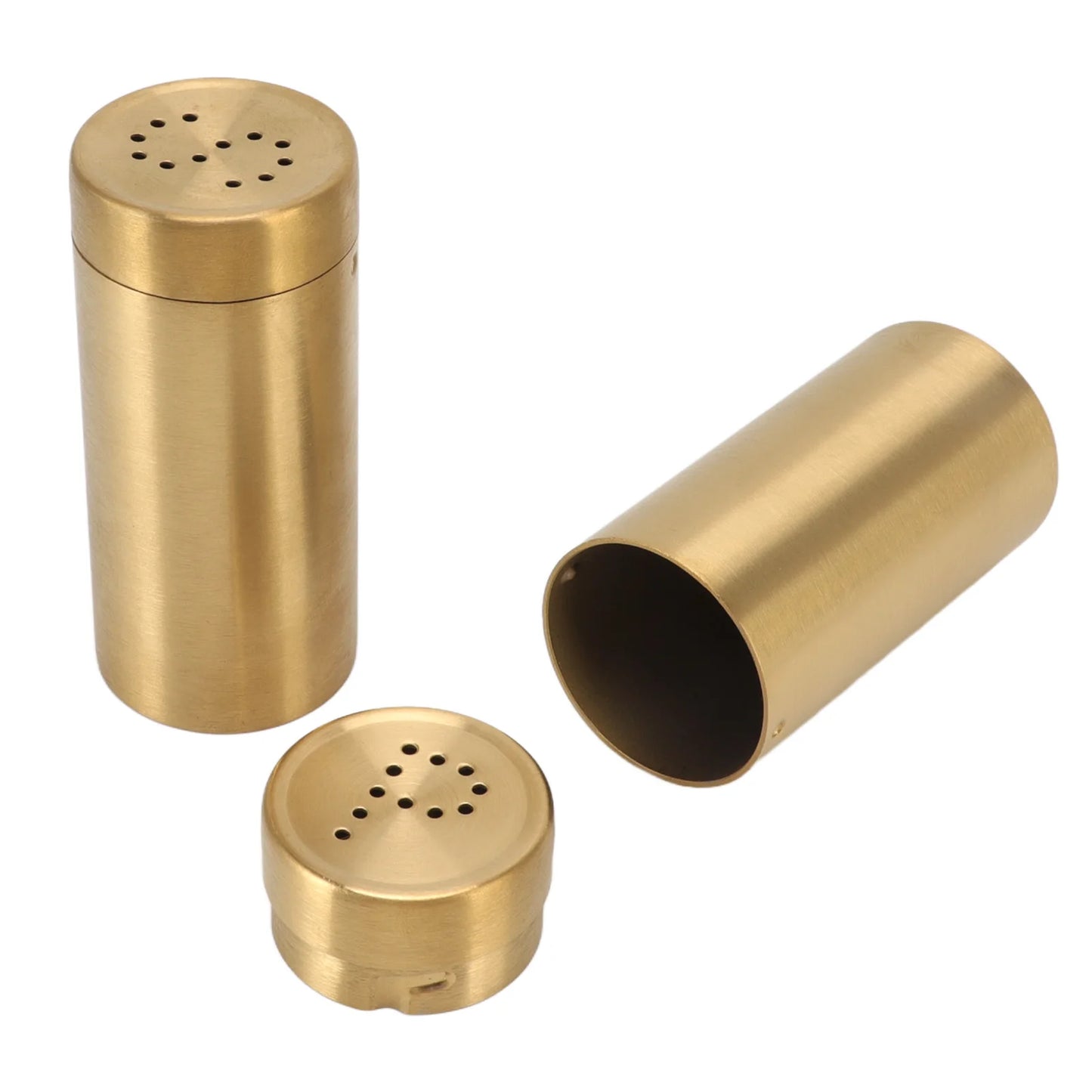 2er Set Gold Edelstahl Gewürzstreuer – Rostfreie Schraubdeckel Streuer für Salz, Zucker, Pfeffer & Paprika Kaufschwan®
