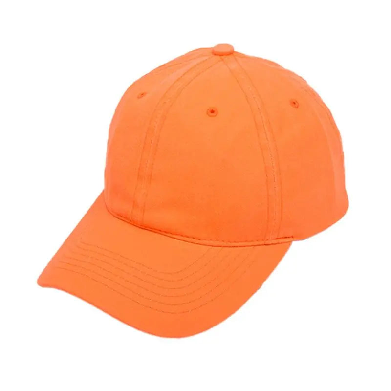 Low Profile Baumwolle Baseballkappe | Fluoreszierende Neon Farben Sonnenhut | Outdoor Sport Snapback Trucker Dad Hat Kaufschwan® Orange