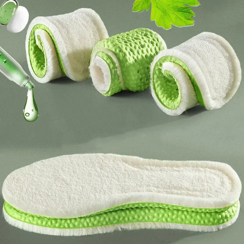 Woll Thermo Einlegesohlen für Schuhe – Stoßdämpfung, Fußgewölbe Unterstützung, Orthopädische Einlagen für Damen & Herren Kaufschwan®