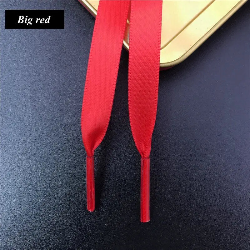 Satin Schnürsenkel aus Seidenband – Flache Modische Laces für Damen Sneaker & Stiefel | Elegante Schuhbänder in 80/100/120/150cm