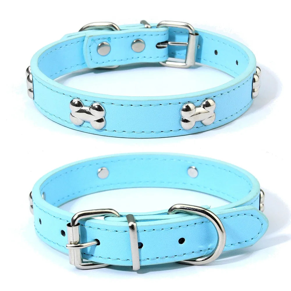 Knochen Leder Hundehalsband Strapazierfähig Verstellbar für Kleine Große Hunde Katzen Welpen Kaufschwan®