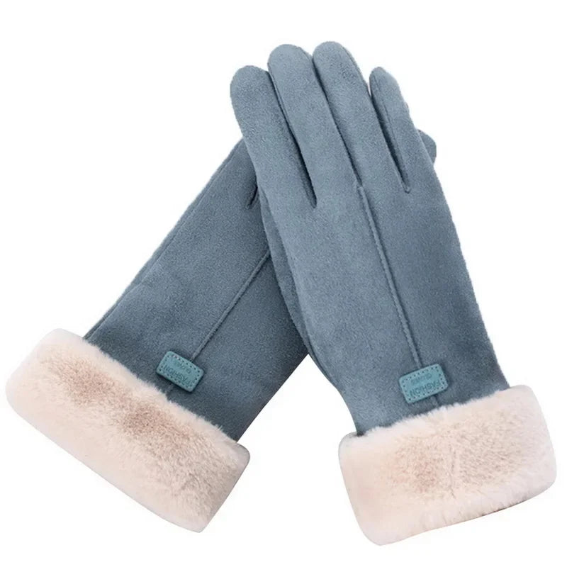 Damen Winterhandschuhe – Warme Touchscreen Thermo-Handschuhe mit Fleece-Futter | Winddichte Weiche Handschuhe für Outdoor & Wandern Kaufschwan® Blau