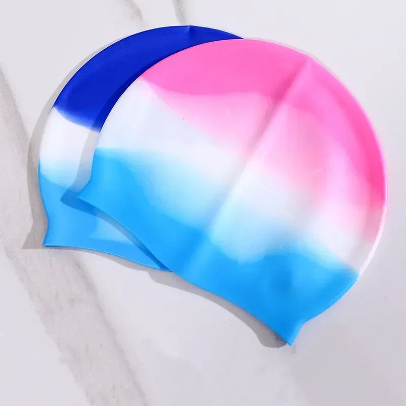 Silikon Schwimmkappe – Wasserdicht & Elastisch | Badehaube für Lange Haare | Unisex Schutzkappe für Schwimmbad & Training
