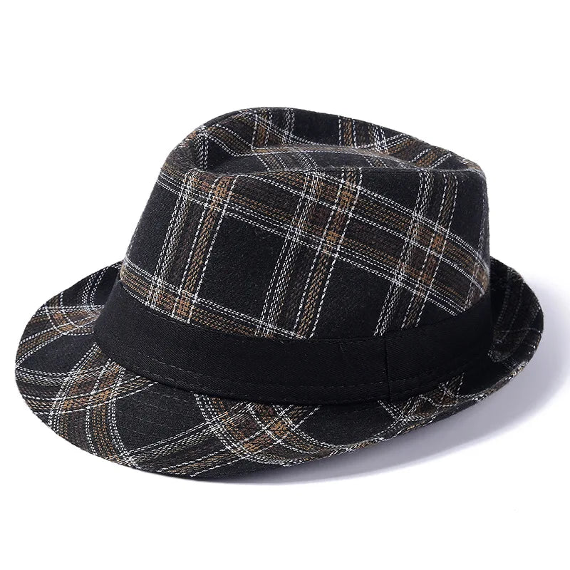 Britischer Hut – Europäischer & Amerikanischer Neuer Gentleman Hut, Herren Sonnenschutz Jazz Fedora & Bucket Hut Kaufschwan® Braun