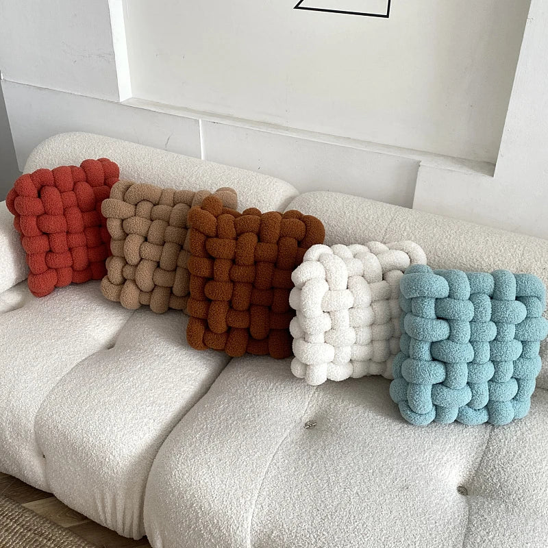 Luxuriöses Kissen für Wohnzimmer | Weicher Lammfell Dekokissen für Sofa & Stuhl | Komfortables Sitzkissen für Zuhause Kaufschwan®