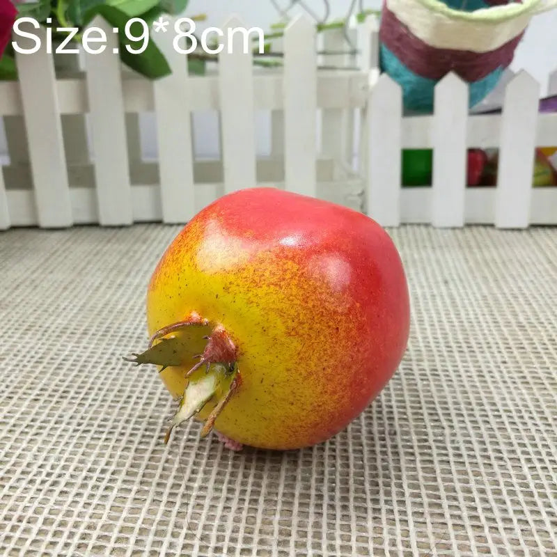 Kunststoff Simulationsfrüchte Set – Künstliche Früchte mit Wassermelone, Apfel, Orange, Birne, Zitrone, Mango, Pfirsich, Traube & Banane Kaufschwan® Granatapfel