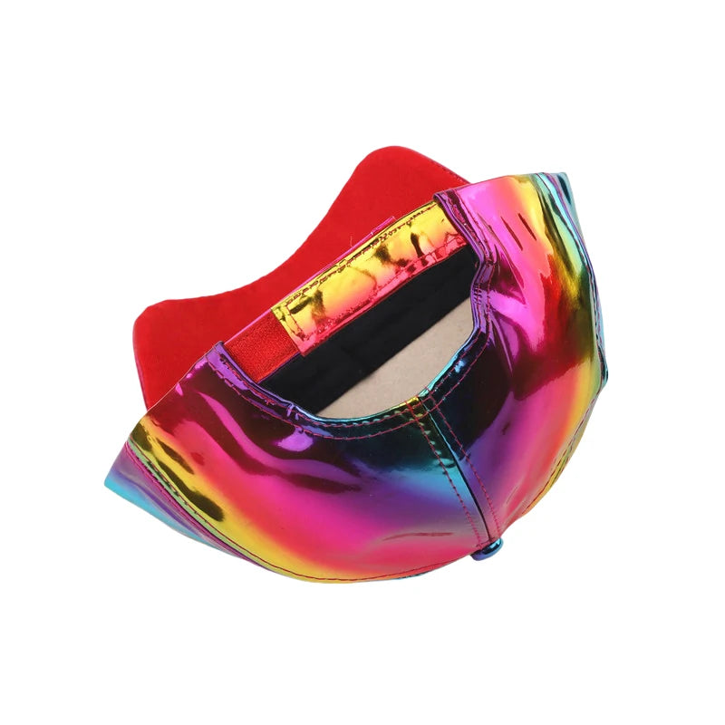 Unisex PU Rainbow Farbwechsel Baseballkappe | Fashion Erwachsenen Laser Hip Hop Kappe | Outdoor Freizeit Snapback Glänzende Party Kappe Kaufschwan®