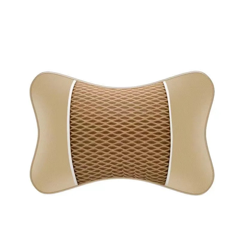 Universelles Auto-Kopfstützenkissen – Weiches Komfortables Sitzkissen zur Unterstützung des Kopfes auf Reisen Kaufschwan® Beige– 1 Stück