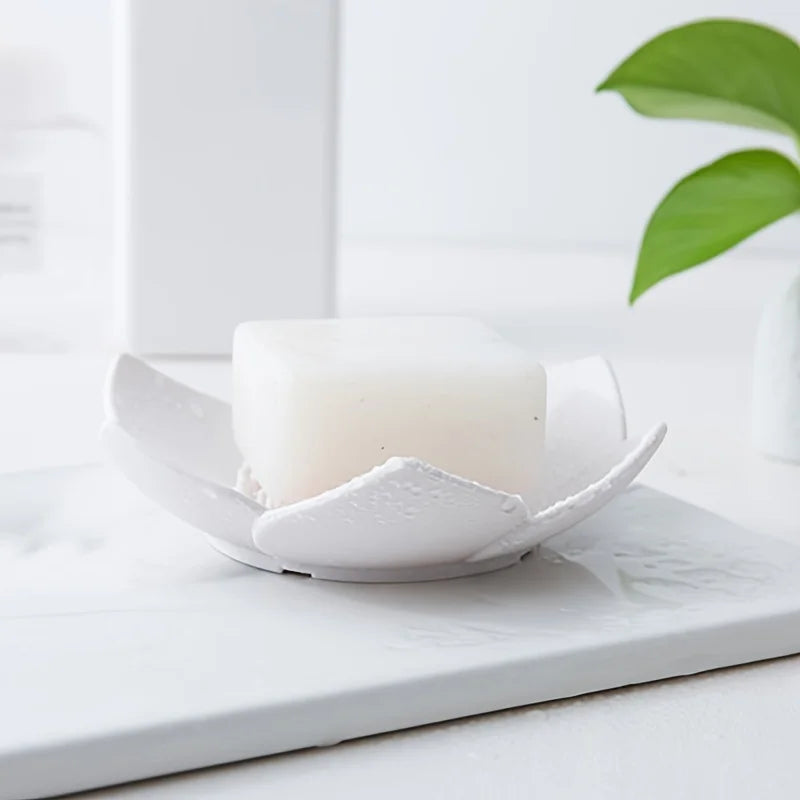 Lotus Silikon Seifenhalter – Rutschfeste Seifenschale mit Abfluss für Badezimmer Kaufschwan®