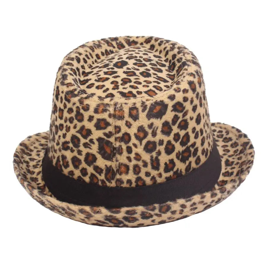 Herbst & Winter Damen Hut – Jazzhut, Britischer Retro Gentleman Fedora, Herren Leopard Tier Partyhut Kaufschwan®