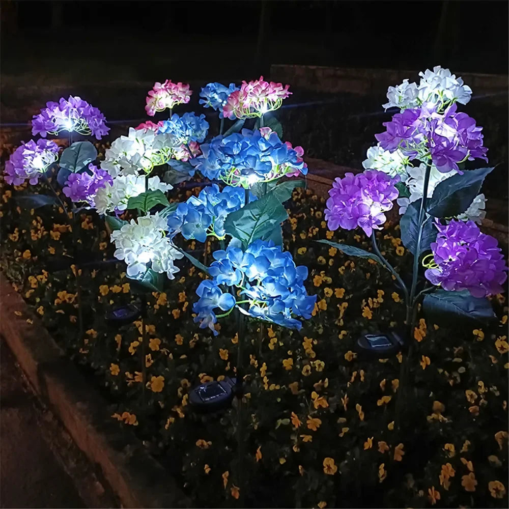 Solar Hydrangea Gartenlichter – LED Blumenleuchten mit Erdspieß für Außenbereiche & Frühlingsdeko Kaufschwan®