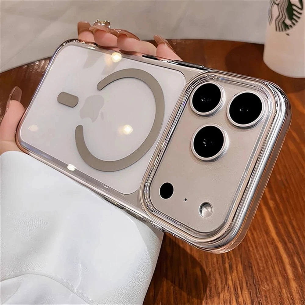 Transparente Ultradünne MagSafe-Hülle für iPhone 18 Pro & iPhone 18 Pro Max – Stoßfeste Hart-PC-Schutzhülle Kaufschwan® Grau iPhone 18 Pro