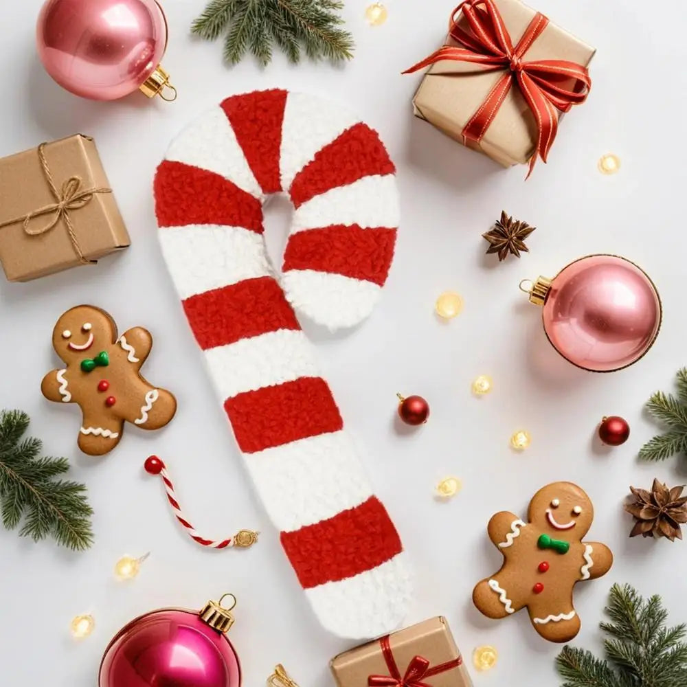Weihnachten Zuckerstange Kissen | Weiches Sofakissen | Festliches Dekokissen für Weihnachten Kaufschwan®