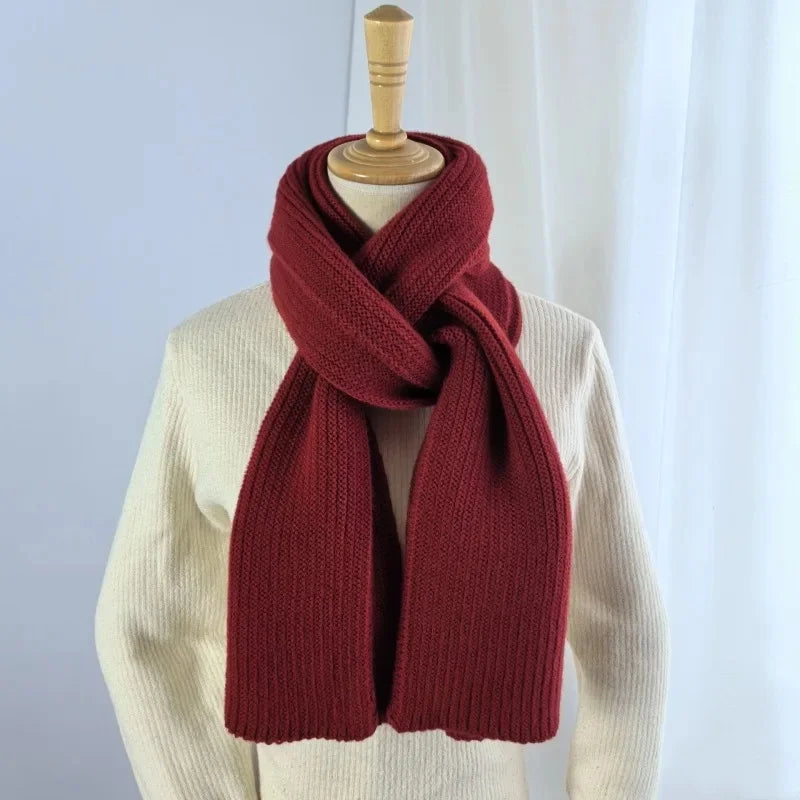 Dicker Strickschal für Herren | Dicker Wollschal | Warm, Vielseitig für Herbst & Winter – Unisex Trendiger Style Kaufschwan® Weinrot
