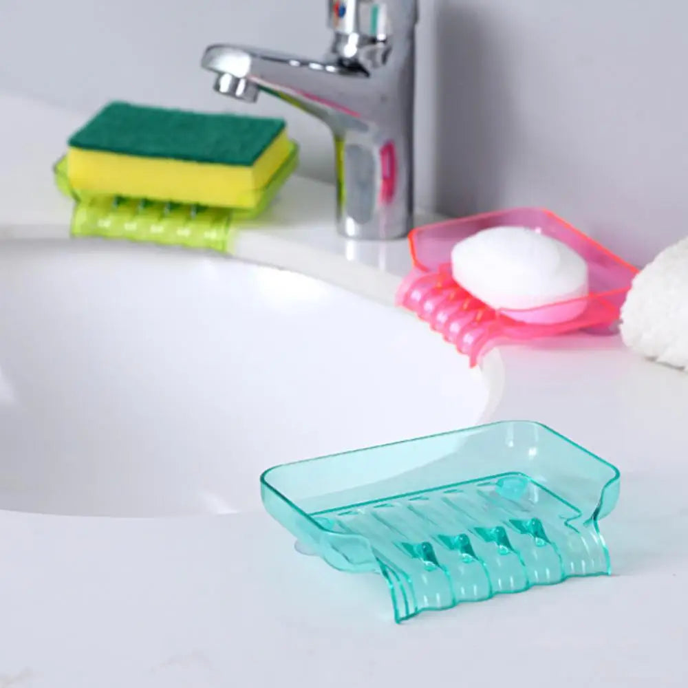 Zhang Ji Bunte Wasserfall-Seifenschale – Kunststoff-Seifenhalter mit Saugnapf für Bad & Küche Kaufschwan®