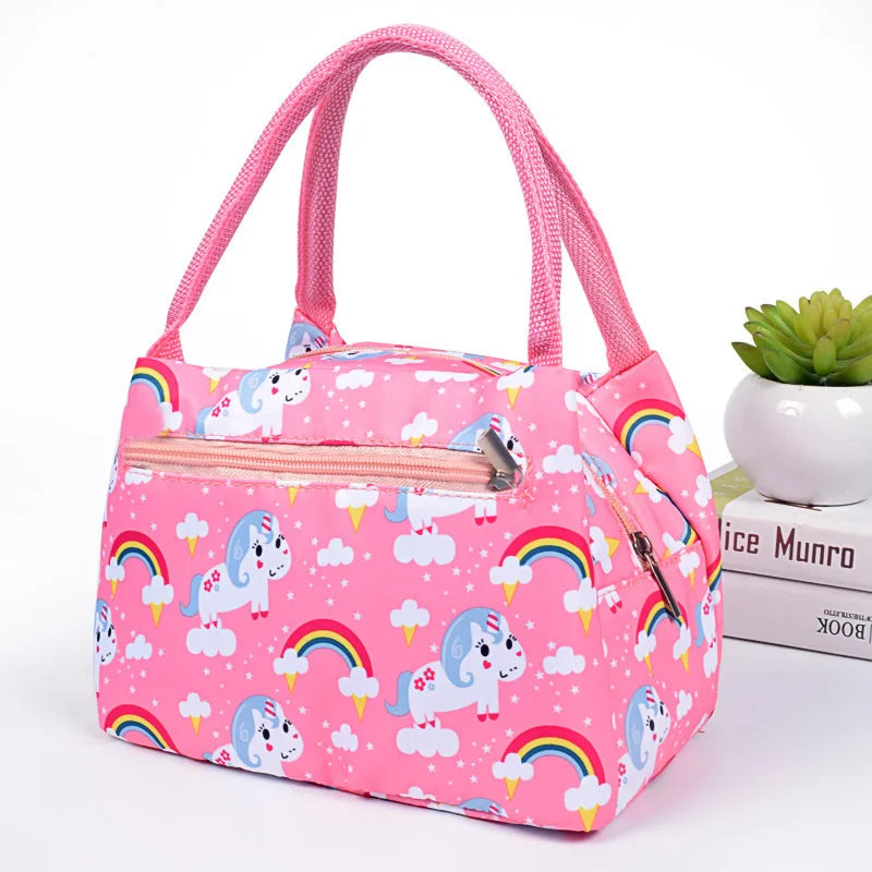Flamingo Picknick Lunch Tasche – Tragbare Isolierte Kühltasche für Damen | Wasserdichte Thermo Lunchbox mit Reißverschluss für Strand, Schule & Reisen Kaufschwan® Pink