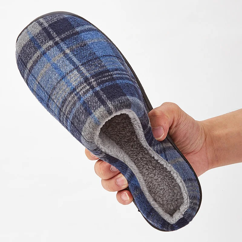 Herren Plüsch Hausschuhe | Bequeme Memory Foam Schuhe | Winter Warm & Weich Schlafzimmer Hausschuhe Kaufschwan®