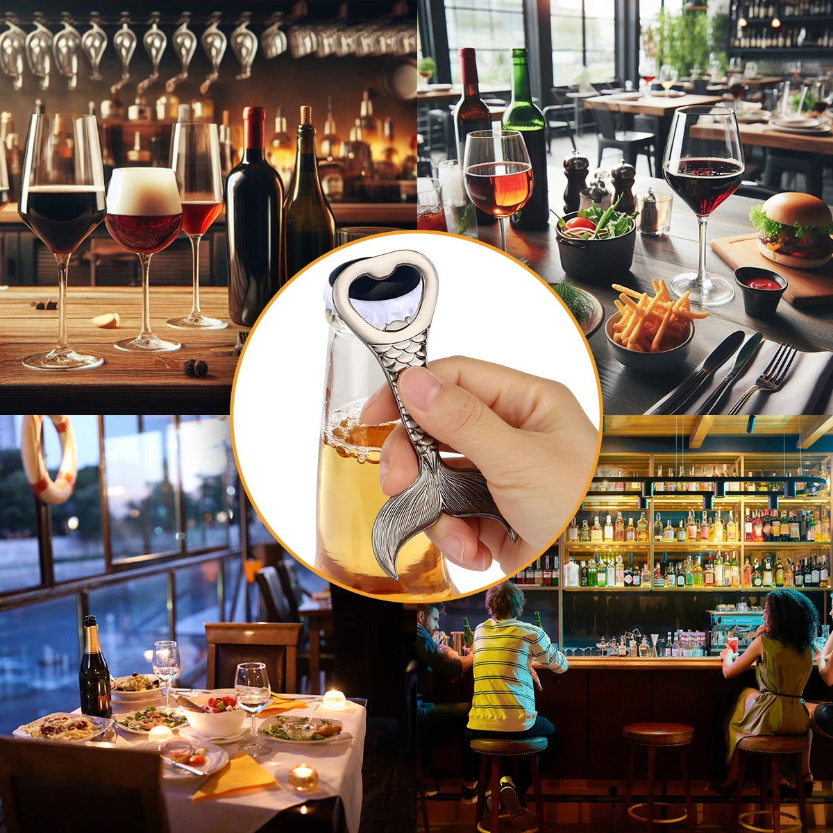 Fischschwanz Bierflaschenöffner aus Metall – Luxuriöser Korkenzieher für Angler Kaufschwan®