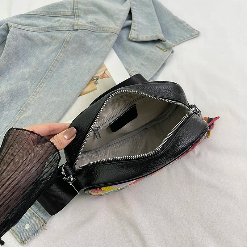 Kleine Bunte Ledertasche – Luxus Damen Handtasche, Crossbody & Schultertasche in Hochwertiger Verarbeitung