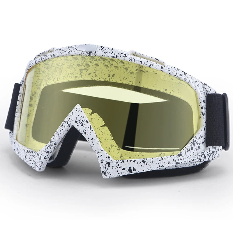 Ski- & Snowboardbrille – Anti-Beschlag Skibrille | Winddichte Motorrad- & Fahrradbrille mit UV-Schutz für Winter Outdoor Sport Kaufschwan® Gelb