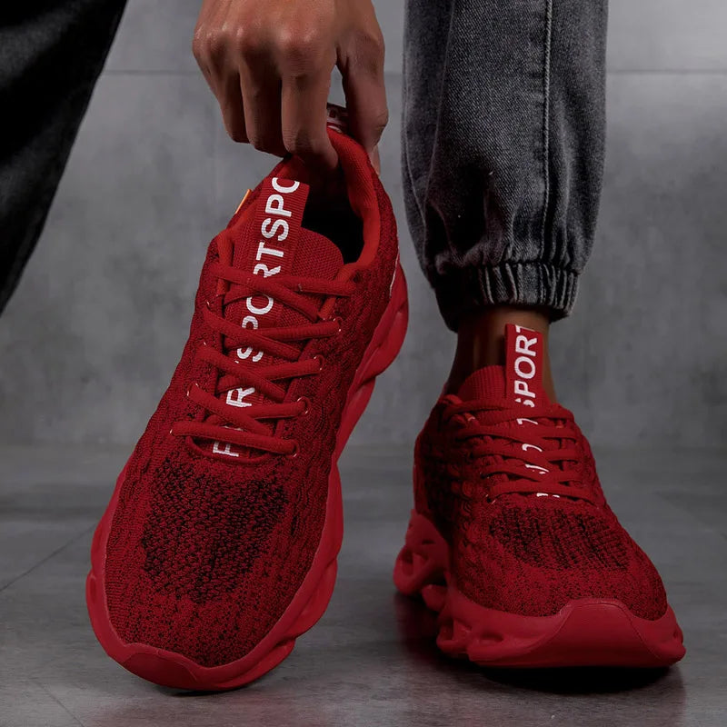 Sommer Herren Sneaker – Hochwertige Einfarbige Sportschuhe & Tennisschuhe | Atmungsaktive Schnürschuhe fürs Laufen, Training & Outdoor Kaufschwan®