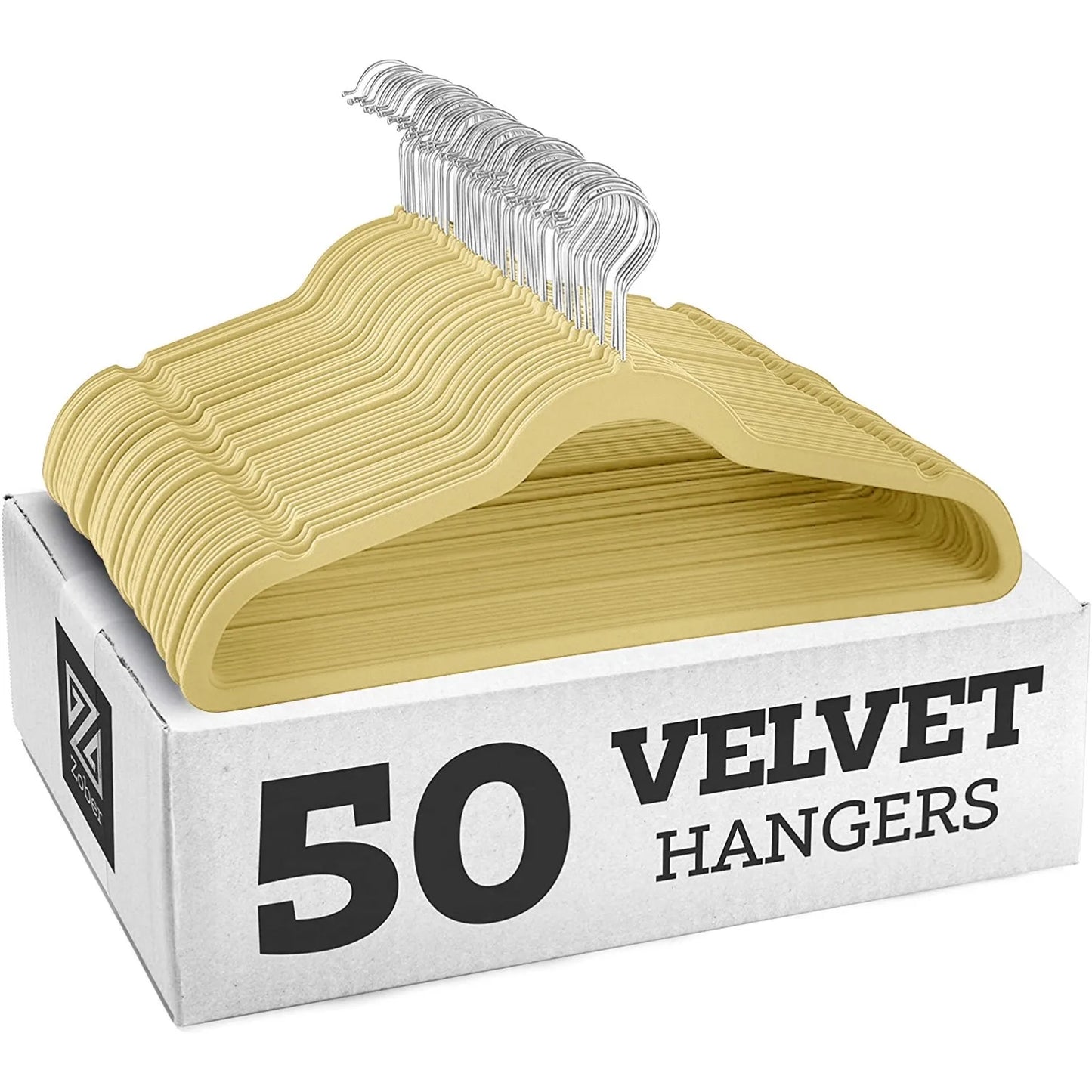 50er Set Kleiderbügel - Anti Rutsch Samt Kleiderbügel – Japanischer Stil für Kleider und Mäntel
