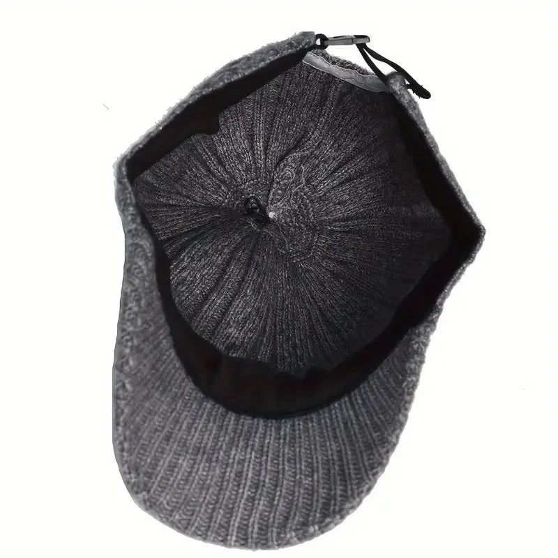 Trendige Gestrickte Baseballkappe | Herren & Damen Herbst/Winter Fashion Peaked Hat | Vielseitig & Warm Kaufschwan®
