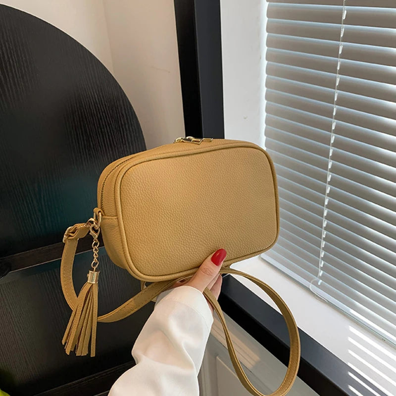 Minimalistische Schultertasche – Damen Umhängetasche mit Großer Kapazität | Einfarbige Kleine Quadratische Crossbody Tasche
