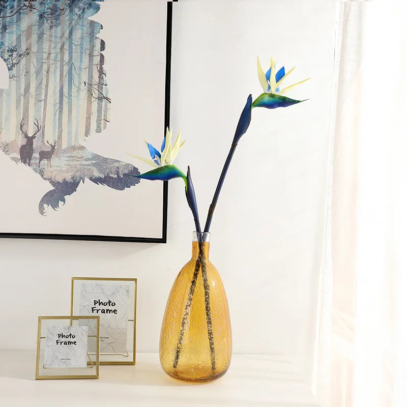 80cm Künstliche Paradiesvogelblume – Realistische Tropenpflanze für Wohnräume, Showroom & Innenraumdekoration Kaufschwan®