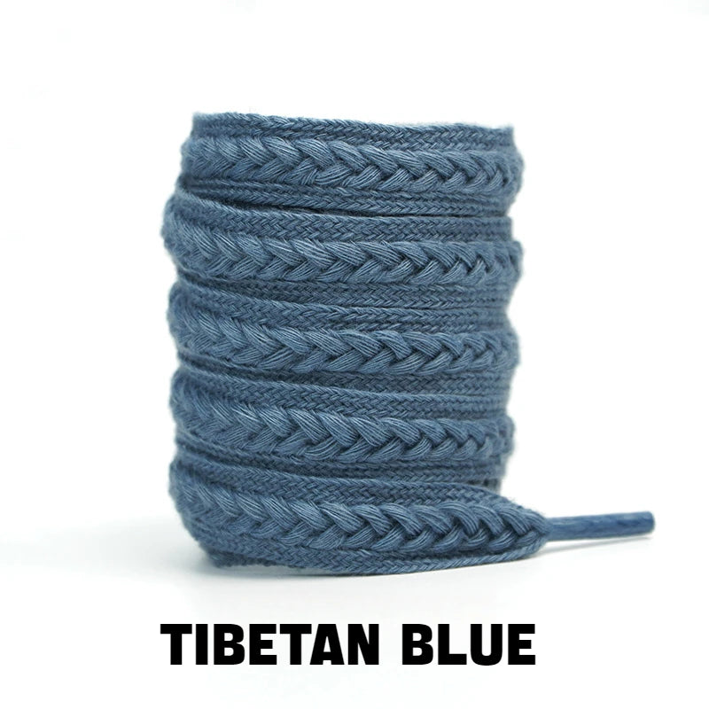 Flache Baumwoll-Schnürsenkel – 1,5cm Breite Premium Laces für Sneaker & Freizeitschuhe | 100/120/140/160cm Seil-Design, 1 Paar Kaufschwan®