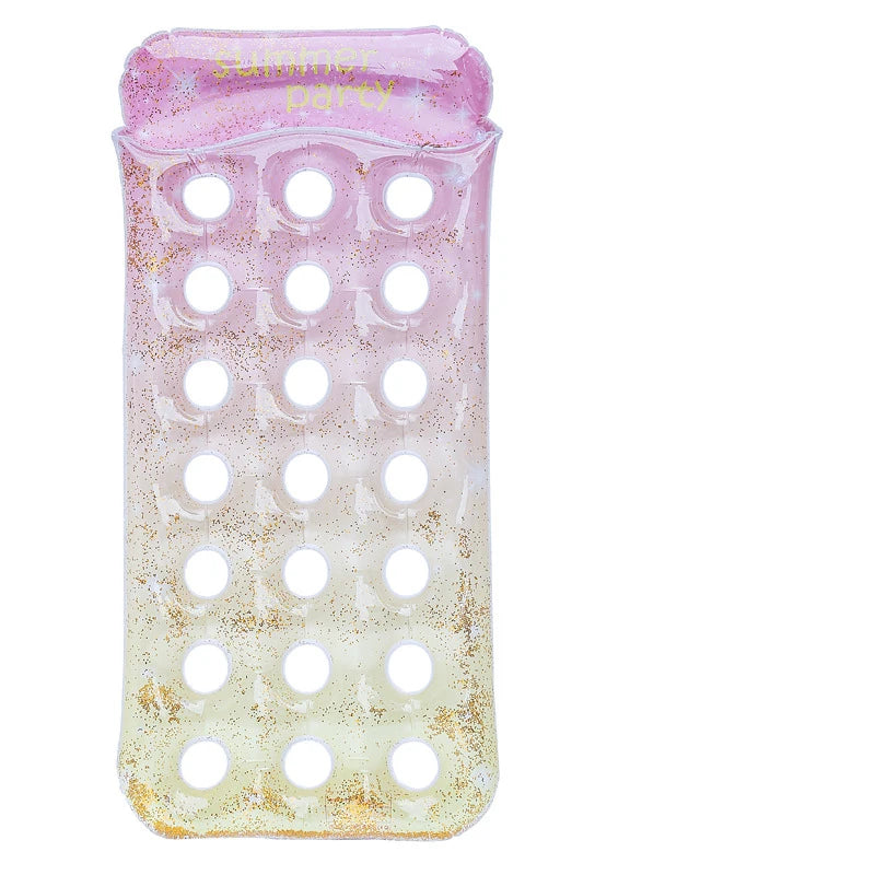 Aufblasbares Schwimmbett – Wasserhängematte & Poolliege für Erwachsene | Schwimmring & Luftmatratze für Pool & Strand Kaufschwan® Rosa-2