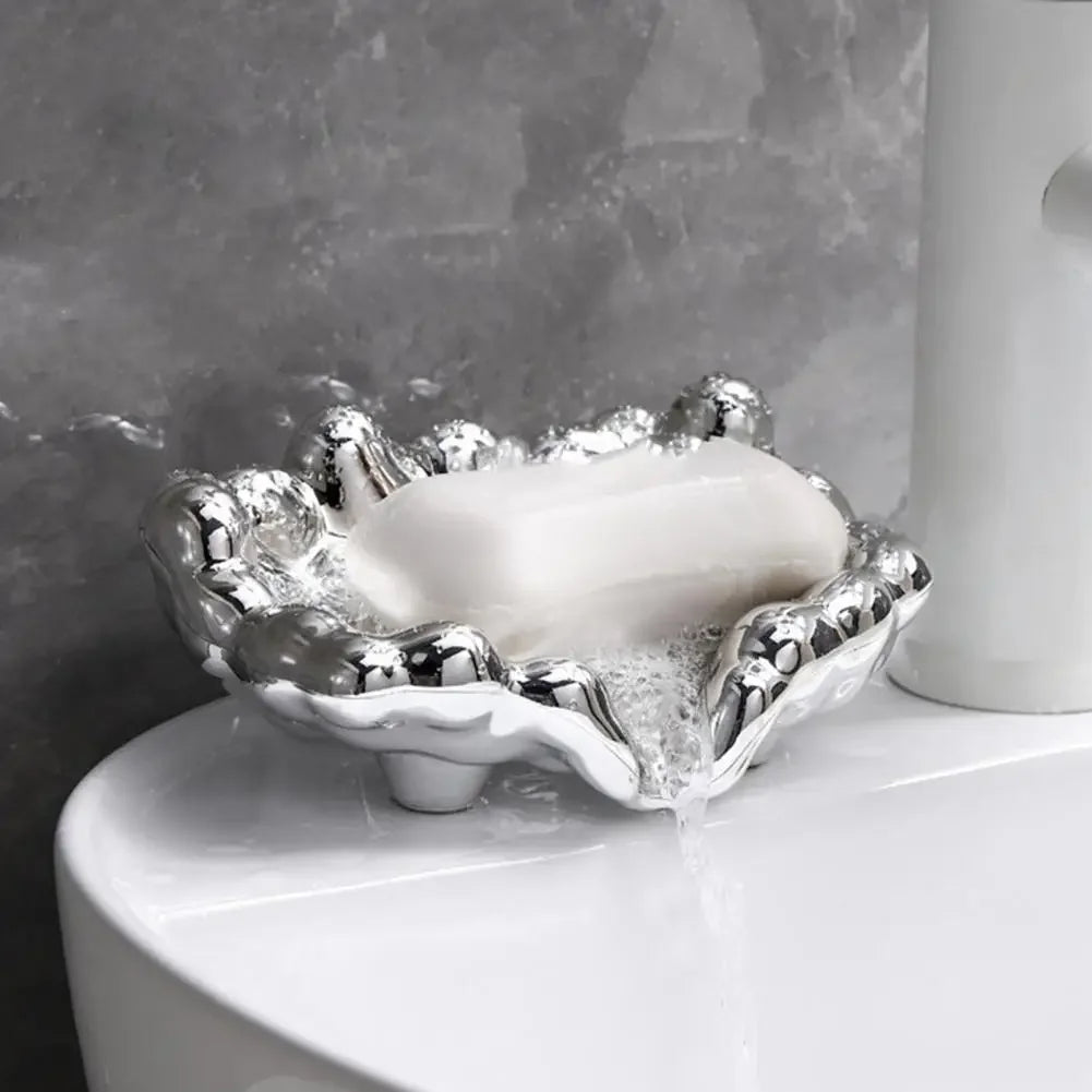 Schnellablauf-Seifenschale – Weiß/Gold/Silber Seifenhalter für Waschbecken & Badezimmer, Trocknet Schnell, Dropshipping-geeignet Kaufschwan®