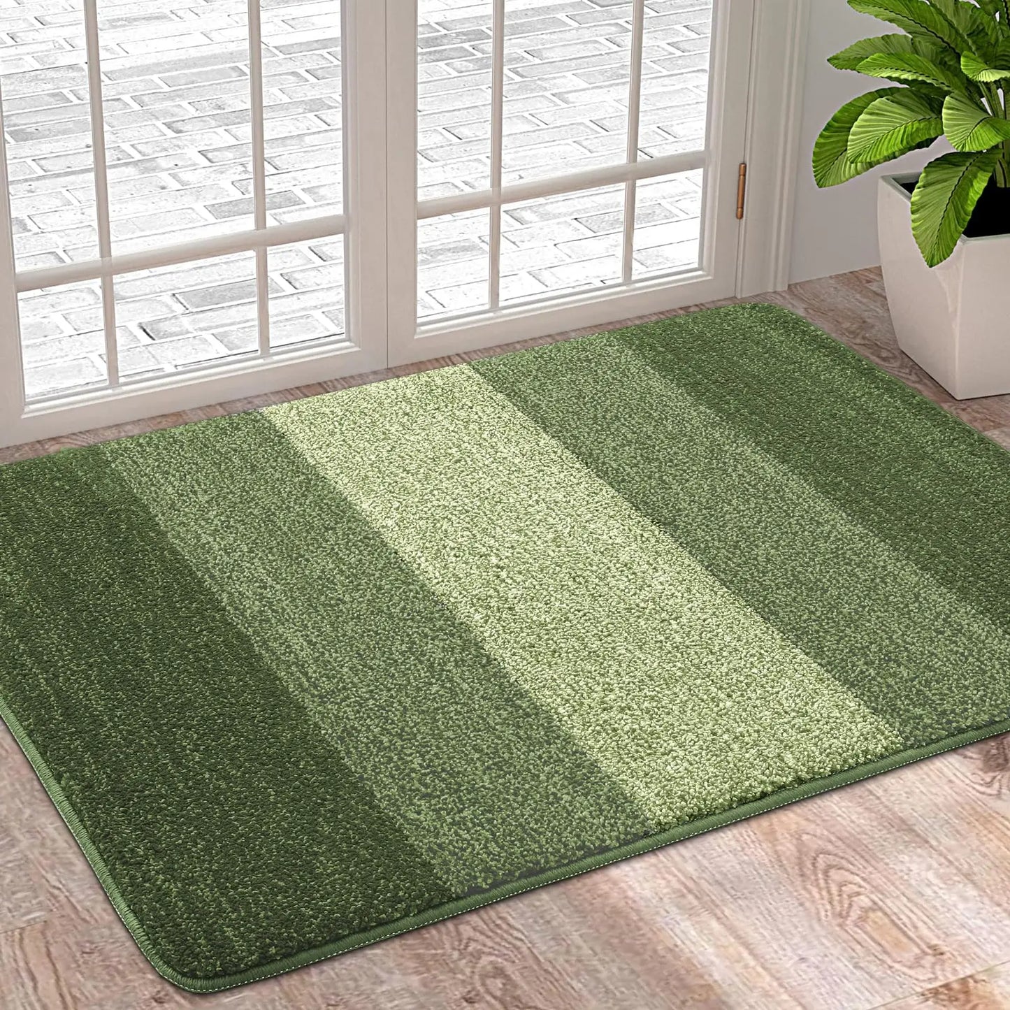 Waschbare Türmatten für Innen – Weiche, Saugfähige Schmutzfänger für Haustür & Hintertür Kaufschwan® Grün 82x102cm