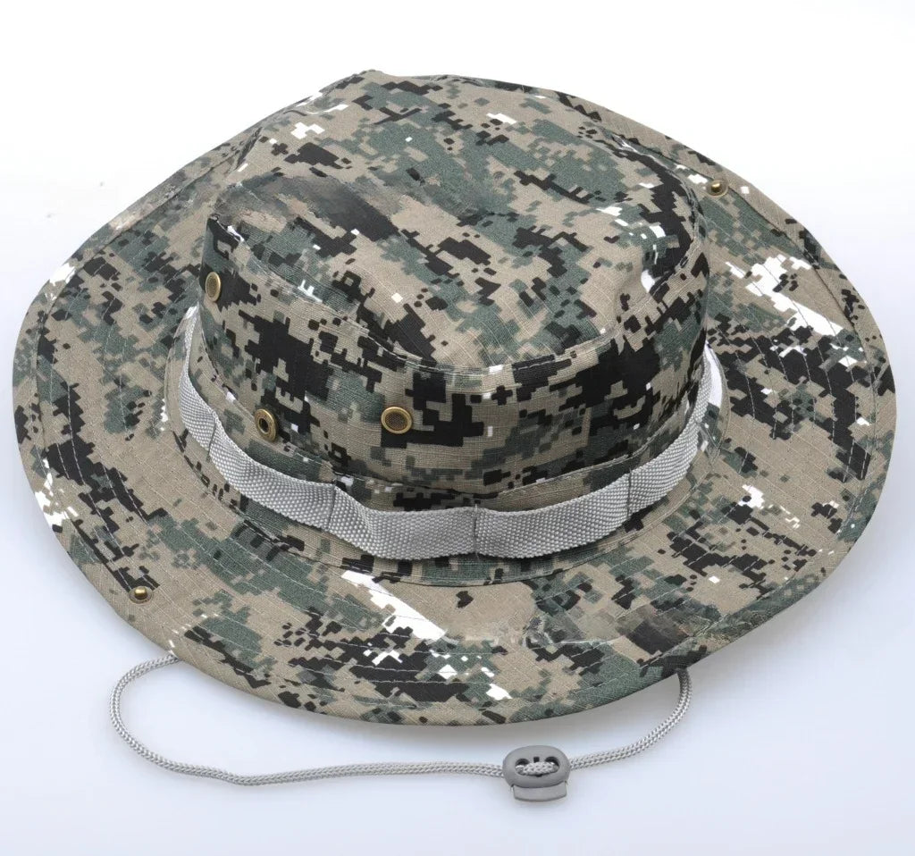 Sonnenhut Anglerhut für Herren – Camouflage Outdoorhut, Sonnenschutz für Jagd, Angeln, Wandern & Camping