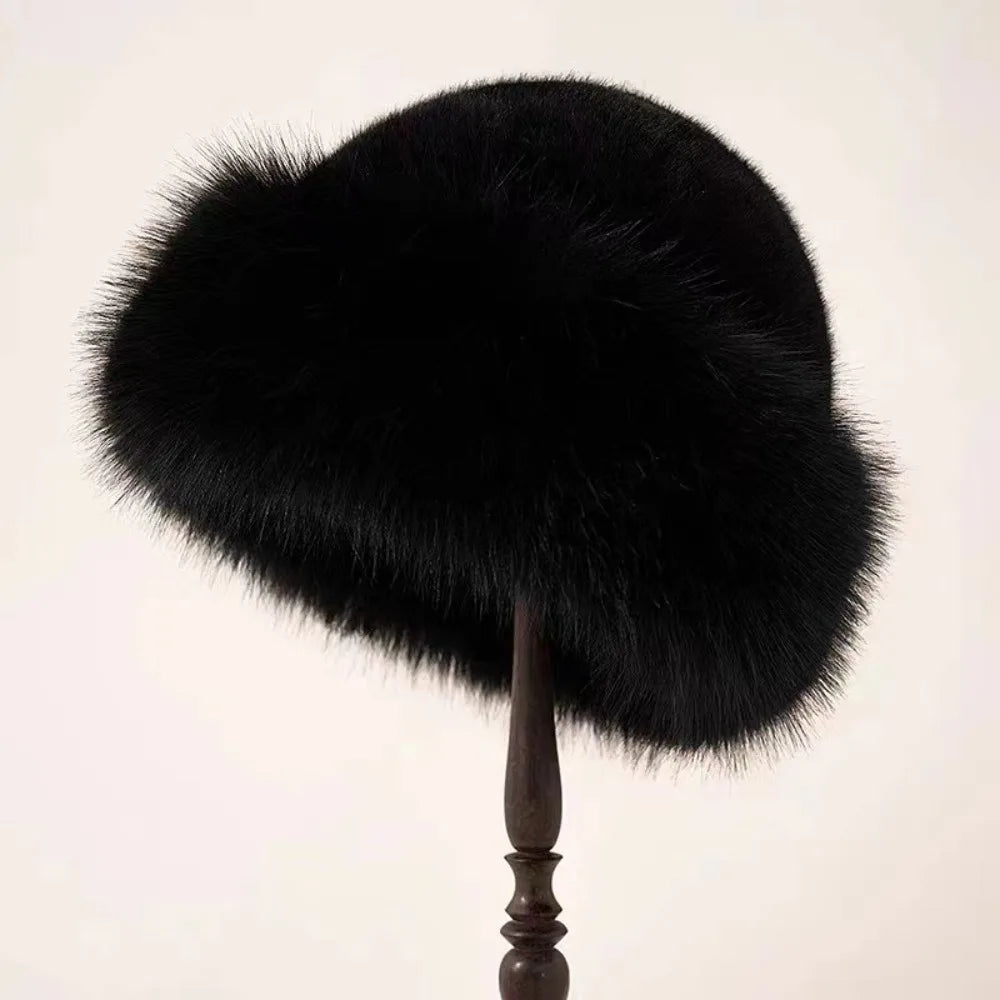 Damen Flauschige Mütze – Warme Wintermütze | Plüsch Mütze für Kalte Schneetage Kaufschwan®