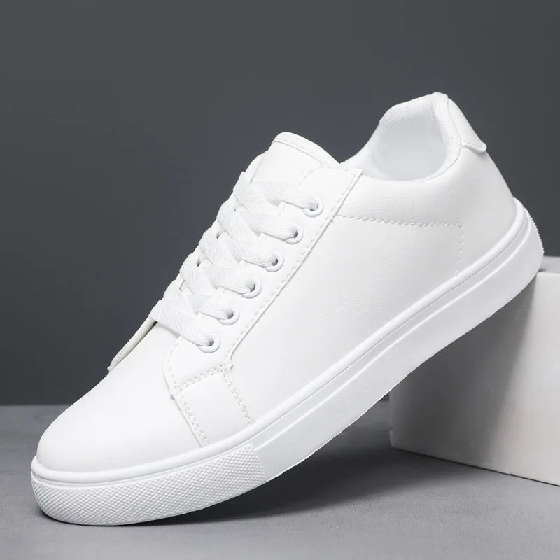 Herren Business Casual Mokassins – Weiche Bequeme Sneaker | Schwarze & Weiße Schuhe für Büro & Freizeit Kaufschwan® Weiß 39
