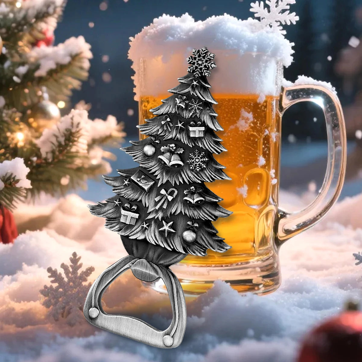 Weihnachtsbaum Flaschenöffner – Bronze/Grau/Gold Geschenk für Männer & Vater Kaufschwan®