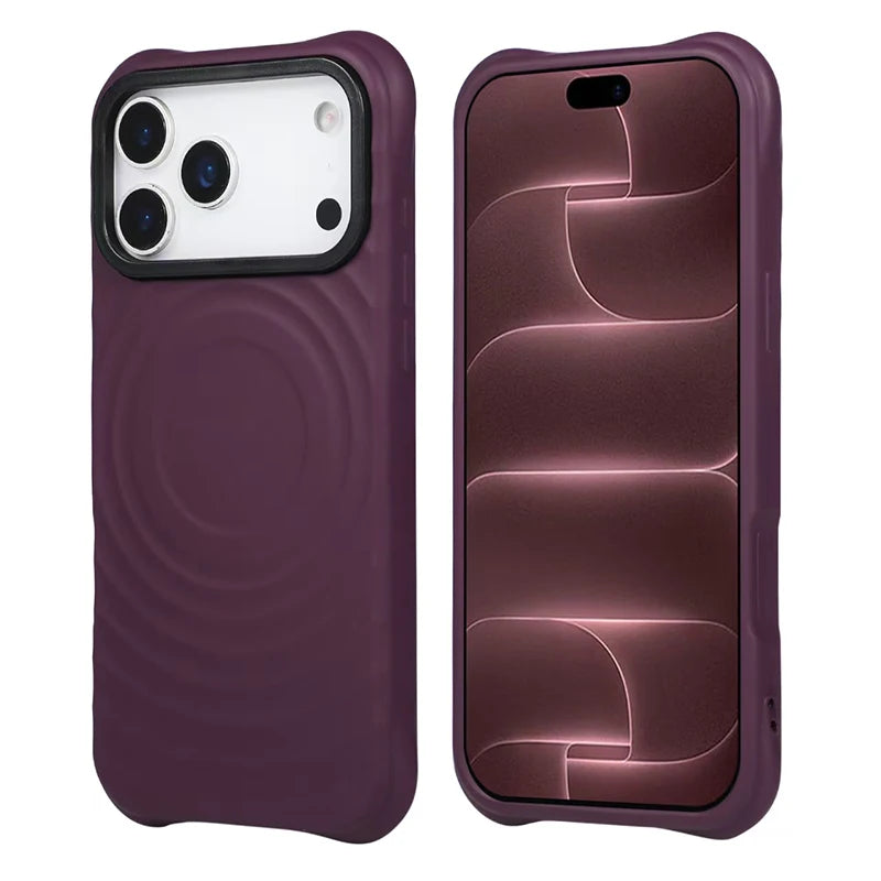 MagSafe-Schutzhülle mit Vier-Ecken-Luftpolstern für iPhone 18 Pro & iPhone 18 Pro Max – Magnetische Stoßdämpfende Hülle Kaufschwan® Weinrot iPhone 18 Pro