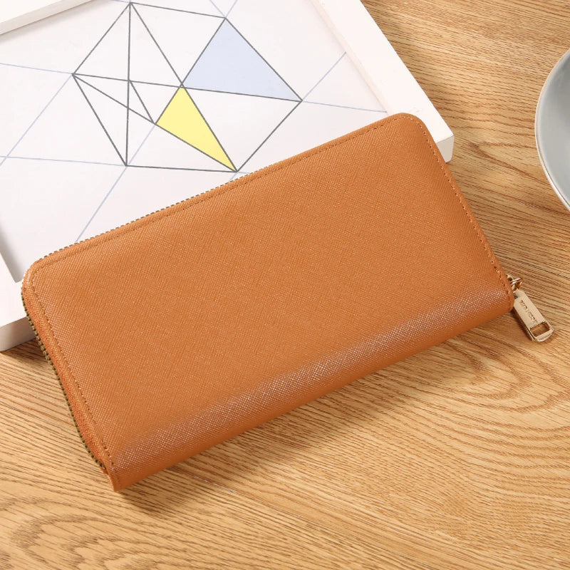 Unisex Langbörse – Große Kapazität Geldbörse für Damen & Herren | Multi-Kartenfächer, Handy & Münzfach Kaufschwan® Braun