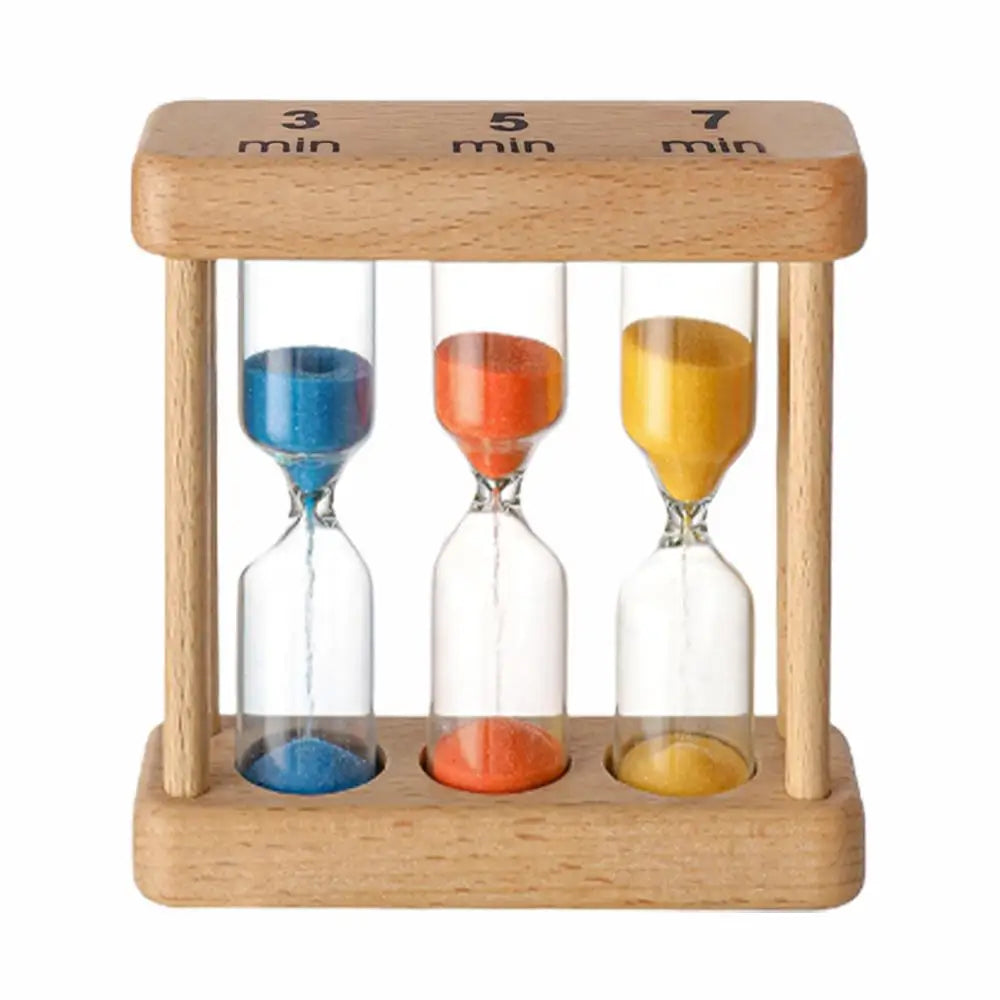 Holz Sanduhr Set – Multifunktionaler Sand Timer für Küche, Unterricht, Sport & Home Office Dekoration