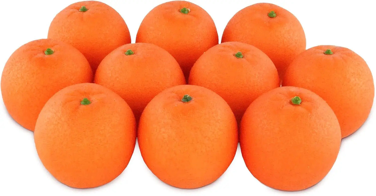 10 Stück Künstliche Orangen – Realistische Plastik Simulationsfrüchte für Zuhause, Küche & Party Dekoration Kaufschwan®