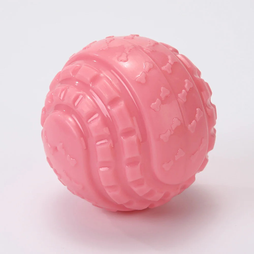 Hundespielball – Strapazierfähiger Quietschender Kauspielball für Große Hunde Kaufschwan® Rosa