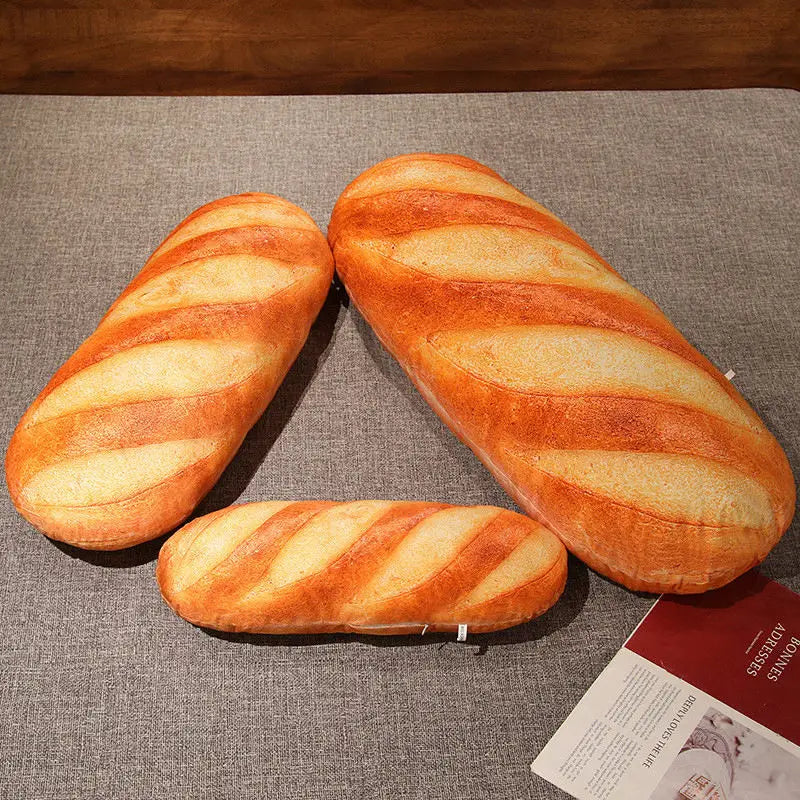 Französisches Baguette Plüschkissen | Weiches Gefülltes Lebensmittel Plüschie | 20-100cm | Partydeko, Schlafbegleiter & Geschenk Kaufschwan®